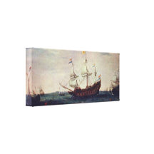 Hendrik Vroom - nehmen Sie an den Ostindien-Segelf Galerie Faltleinwand
