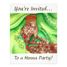 Hennastrauch-Party Einladungen