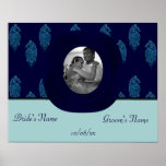 Hennastrauch-Pfau (blau) (Hochzeit) Plakate