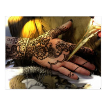 Hennastrauchanwendung Postkarte