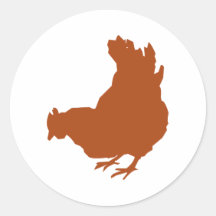 Henne [Huhn, Bauer, Bio Eier] Runde Aufkleber