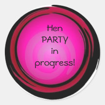 Henne PARTY Runder Aufkleber