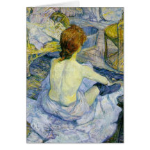 Henri Toulouse Lautrec - die Bad GASCHROMATOGRAPHI Grußkarte