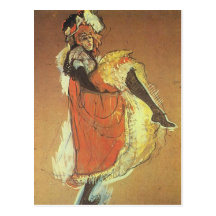 Henri Toulouse Lautrec - Tanzen Janes Arvil Postkarten