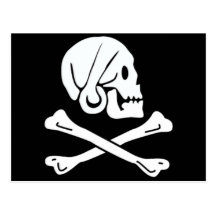 Henry jede authentische Piratenflagge Postkarten