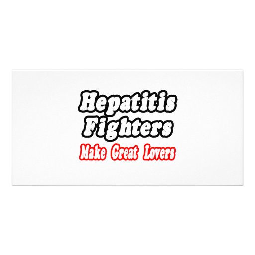 Hepatitis-Kämpfer machen große Liebhaber Foto Grußkarte