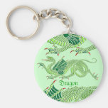 Heraldischer Drache (Grün) - Keychain Schlüsselband