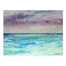 Heraus zum Meer von der Kapelle Porth, Cornwall Postkarte