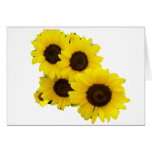 Herausgeschnittene Sonnenblumen Karte