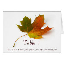 Herbst-Blatt-Tabellen-Karte