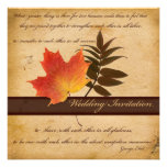Herbst-Blätter auf gealterter quadratischer Papier