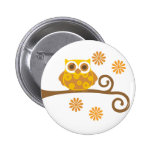 Herbst-Eule Anstecknadelbutton