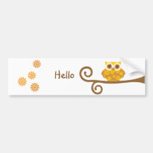 Herbst-Eule Autosticker