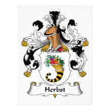 Herbst Family Crest Personalized Announcements