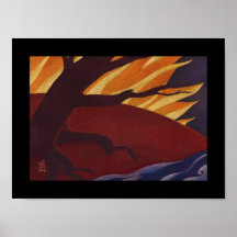 Herbst-Feuer Plakat