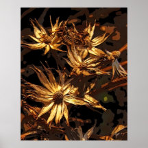 Herbst getrocknete Blume abstrakt Plakatdruck