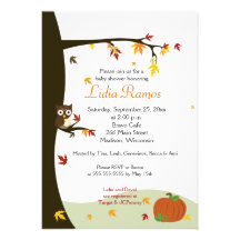 Herbst-Halloween-12x18 Baby-Dusche laden ein Personalisierte Ankündigung
