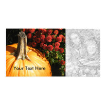 Herbst-Kürbis-Foto-Karten Bilderkarte