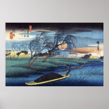 Herbst-Mond bei Seba, Hiroshige Posterdruck