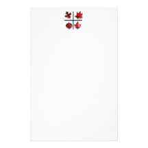 Herbst-Quadrat - Fall-Blattentwurf in der roten Or Personalisierte Druckpapiere