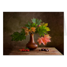 Herbst-Stillleben Grußkarte