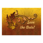 Herbst verlässt Hochzeit im Herbst - Save the Date Ankündigung