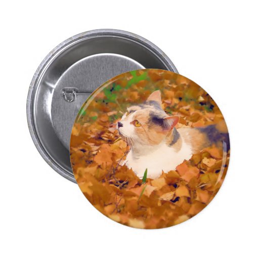 Herbstkatzenstift Anstecknadelbutton