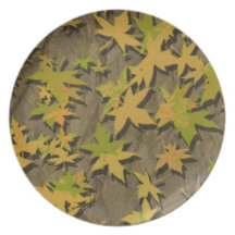 Herbstlaubgroßer Teller
