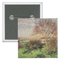 Herbstmorgen bei Eragny, 1897 Anstecknadel