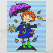 Herbstsaison-Mädchen Flyer