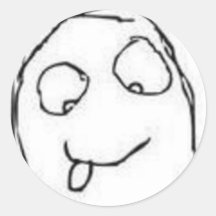 Herp Derp Raserei-Comic Runder Aufkleber
