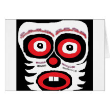 Herr clown face grußkarte