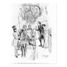 Herr Collins und Charlotte waren beide stehend Postkarte