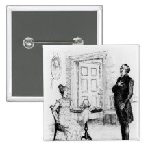 Herr Collins und Elizabeth Anstecknadelbutton