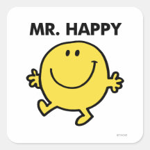 Herr Happy Classic 2 Quadratsticker