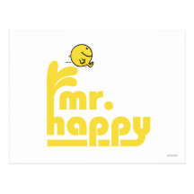 Herr Happy Logo 3 Postkarte