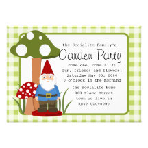 Herr Mushroom Garden Gnome Individuelle Einladungskarte