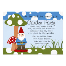 Herr Mushroom Garden Gnome Einladungen