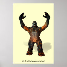Herr Troll hasst Erdnüsse auch! Posterdruck
