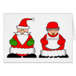 Herr und Frau Weihnachtsmann Grußkarten