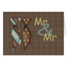 Herr und Herr, zwei Wedding Bräutigame Grußkarte