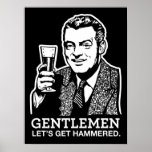 Herren ließen uns gehämmertes Plakat erhalten