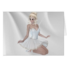 Herrliche blonde Ballerina Karte