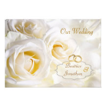 Herrliche weiße SahneRosen, die Einladung Wedding 
