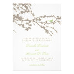 Herrlicher Baum-Spitzen-Vogel Save the Date Personalisierte Einladungen