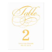 Herrlicher Wirbel, der Tischnummer-Karte Wedding i Postkarte