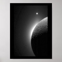 Herrliches die NASA-Bild, der Mond beleuchtete dur Plakatdruck