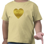 Herz aus Gold für Kleinkinder T-shirts
