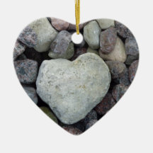 Herz aus Stein Weihnachtsornament