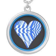 Herz-blaues Schwarz-Trümmer-Halskette